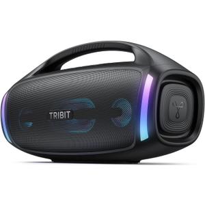Tribit Bluetooth Speaker StormBox Blast 2, 200W Portable Wireless Speaker with Subwoofer, XBass, LED Light, Bluetooth 5.4, IP67 Waterproof, Custom EQ, 30H Playtime, TWS Pairing for Party/Outdoor