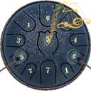 Steel Tongue Drum 6 Inche 11 Note Steel Drums Rain Chime,Raindrop Drum,Rain Drum for Outside Garden, Dark Blue