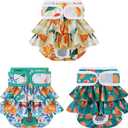 Dog Diapers Washable (3 Pack), Reusable Female Dog Diapers Highly Absorbent for Heat, Incontinence, XS