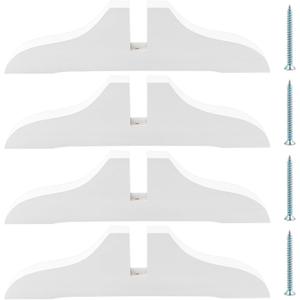 CALIDAKA 4pcs Folding Room Divider Stand,Wooden Room Divider Stand with Screws,Room Divider Screen Holder Feet Partition,Folding Privacy Screen Holder for Hotel Home Office(Color:White)