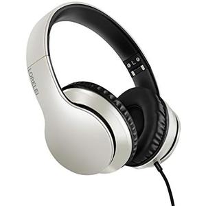 LORELEI X6 Over-Ear Headphones With Microphone, Lightweight Foldable & Portable Stereo Bass With 1.45M No-Tangle, Wired for Smartphone Tablet MP3/4