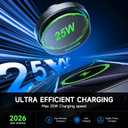 for 25W MagSafe Car Mount Charger with Cooling Fan, Magnetic Wireless Car Charger, Suction Cup & Vent Attachment Phone Holder, 25W Fast Charging Car Cooling Phone Mount for iPhone 17/16,S26 Ultra