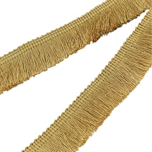 27 Yards Polyester Fringe,1inch Wide Tassel Fringe Trim,Decorative Lace Ribbon Boho Fabric Border Trim for Girls Clothing Curtain Dress Skirt Bag Sewing Craft(Dark Goldenrod)