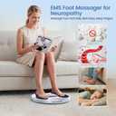 EMS Foot Massager for Neuropathy, NEMS Feet Massager for Pain Relief & Plantar Fasciitis and Improve Circulation, Electric Muscle Foot Stimulator for Neuropathy with 4 TENS Unit Muscle Stimulator Pads