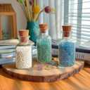 T4U Fish Tank Gravel 2 LB, Tumbled Small Rocks for Aquarium, Glass Beads for Vases, Succulent Rocks for Plants, Aquarium Gravel Decorative Pebbles for Terrarium Crafts Vase Filler, Green