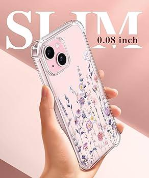 GVIEWIN Designed for iPhone 15 Case 6.1", Compatible with MagSafe, [Screen Protector + Camera Protector] [MIL-Grade Protection] Magnetic Floral Clear Shockproof Women Cover (Floratopia/Colorful)