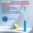 Tennis Power Trainer with Magnetic Resistance, MOOJAY Swing Trainer Sound Feedback for Correct Technique PP Handle, Suitable for Beginners & Pros Training, Fitness, and Professional Use