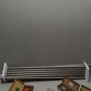 KAMANINA 1 Inch Double Curtain Rods 36 to 72 Inches (3-6 Feet) Telescoping Dark Silver Curtain Rod for Windows 24 to 68 Inches, Heavy Duty Drapery Rods with Square Finials