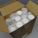 SATINIOR 100 Pcs Plastic Jars with Lids Small Containers Lids Wide Mouth Small Plastic Containers for Lotion Cream Rhinestones Body Butters Travel Storage(1 oz,Clear)