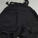 OYOANGLE Women's Maternity Overall Shorts Tie Knot Strap Short Romper Jumpsuit with Two Pockets (X-Large)