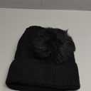 Alepo Womens Winter Beanie Hat, Warm Fleece Lined Knitted Soft Ski Cuff Cap with Pom Pom (Black)