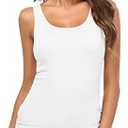 Camisoles for Women with Built in Bra,Basic Yoga Top Layering Tank Top Padded Bra Undershirt M