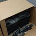 Dining Chairs Set of 4, Wooden Kitchen Chairs, Farmhouse Dining Chairs with Back Support, for Living Room, Kitchen, Rustic Brown and Black CY01L4BRN1