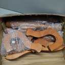 VASAGLE Coat Stand, Solid Wood Freestanding Coat Rack with 11 Hooks, Hall Tree for Bags, Purses, Hats, for Entryway, Hallway, Rubberwood, Caramel Brown URCR05WN