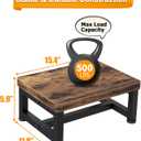 Wooden Step Stools for Adults Kids with Non-Slip Rubber Feet, Heavy Duty Stepping Stools with 500-LBS Capacity for Bedroom Kitchen Bathroom, Bed Steps for High Beds, Easy to Assemble, Rustic Brown