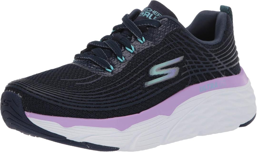 Skechers Women's Max Cushioning Elite (11, Navy/Lavender)