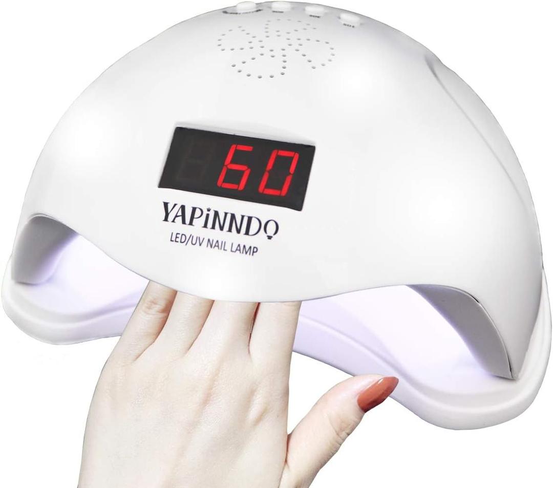 Nail Dryer, YAPINNDO Nail Lamp, Nail Fan Dryer 48W UV LED Gel Nail Dryer Curing Lamp with 4 Timer Setting LCD Screen Auto Sensor