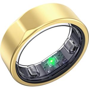 Smart Ring for Women Men, Minimalist Fitness Ring&Health Ring with Heart Rate, Step Counting, Calories, 5ATM Waterproof Smart Rings for iPhone and Android, No Subscription(Gold 8) 1