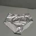 Women's Metallic Booty Shorts Shiny High Waisted Rave Dance Festival Bottoms (Medium)