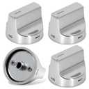 W11122880 Range Knob Compatible with Whirlpool Gas Ranges WFG520S0, WFG745H0, WFG770H0, Whirlpool Gas Range Parts Cooktop Control Knobs 4 Pcs