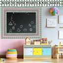 6 Rolls 196.8 Ft Checkered Bulletin Board Border Set - Retro Buffalo Plaid Theme Trim - Perfect for Birthday, Classroom, Office & Back-to-School Decorations - Teacher Decor