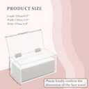 Face Towel Holder Box for Rectangular Face Wipes, Disposable Facial Towels Container, Clear