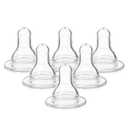 Evenflo Feeding Classic BPA-Free Silicone Medium Flow Nipples - 3 Months+, Clear (6 Count (Pack of 1))