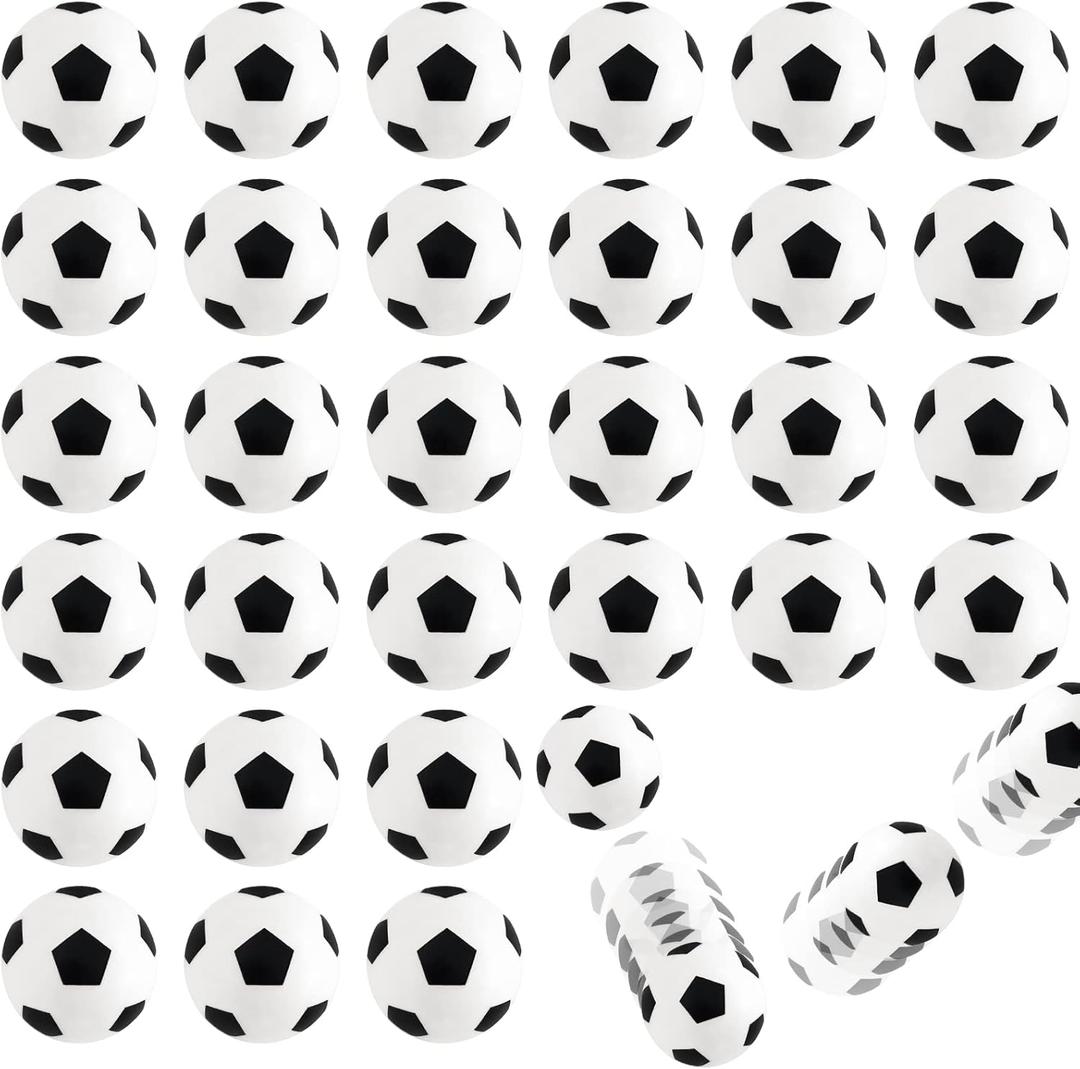 Xeehwb 30pcs Bouncy Balls,Soccer Bouncing Balls,High Bouncing Rubber Soccer Ball for Stress Relief,Multi-Item Party Favor Packs,Ball Games,Classroom Prizes,Stocking Stuffers(27mm)