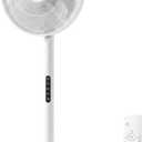 SAnmay Pedestal Fan,Ultra Slim Floor Fan 2-in-1 Detachable Portable Desk Fan, USB-C Powered & Power Bank Compatible, Quiet Air Circulator for Outdoor, RV, Camping and Home