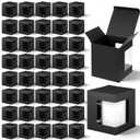 Douaowoc 50 Pack Mug Boxes for Gifts Coffee Mugs Boxes Gift for Shipping Sublimation Transparent Wine Glass Gift Packaging Box for Blanks 11oz, 12oz, 15oz Wrapping(Black)