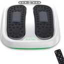 ROTAI Shiatsu Foot Massager Pain Sore Feet Calves Relief Vibration and Rotation Acupressure Systems Improve Circulation Electric Device with Remote Control White