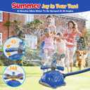 Water Sprinkler Baseball Toy, 5 in 1 Water Sprinkler for Kids Outdoor Play with 2 Sprinkler Heads, Hedgehog Baseball Sprinkler Toy, Summer Backyard Lawn Pool Party Fun