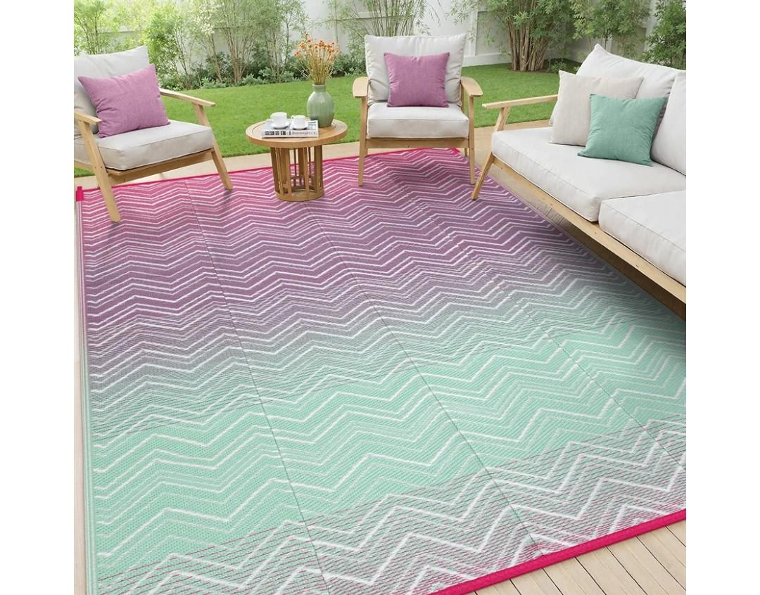 Lahome Outdoor Rugs 8x10 Waterproof, Reversible Plastic Large Outdoor Rug for Patios, Outside RV Mat Carpet for Patio Deck Porch Backyard Balcony Picnic Trailer(Pink/Green, 8' x 10') Lahome Outdoor Rugs 8x10 Waterproof, Reversible Plastic Large Outdoor Rug for Patios, Outside RV Mat Carpet for Patio Deck Porch Backyard Balcony Picnic Trailer(Pink/Green, 8' x 10')