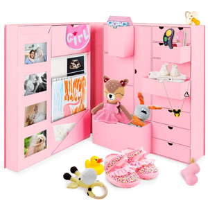Baby Keepsake Box - Baby Memory Box - Baby Boy Girl Keepsake Box Tins Memory Box Pregnancy Baby Bubbs Storage Box Baby First Year Box Library Baby All-in-One Organizer 19.5"