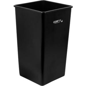 Restaurantware-Clean Tek Professional 50 Gallon Trash Can, 1 Square Waste Basket - Space Saving, Heavy-Duty, Black Plastic Garbage Bin, For Commercial Space, Office, Store, Restaurant, And More