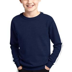Haloumoning Boys Striped Long Sleeve Sweater Kids Fashion Crewneck Knit Pullover Fall Clothes 5-14Y