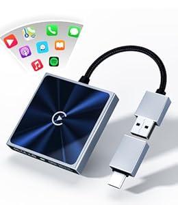 Wireless CarPlay Adapter for iPhone â€“ Apple Carplay Adapter Converts Wired to Wireless, Easy Plug & Play Setup, Stable Control, No Delay, Car Play Adapter for Cars with Builtin OEM CarPlay & iOS 10+