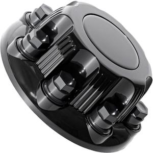 Chrome Wheel Center Caps - Compatible with Select 16-17 Inch Van & Truck, Replacement for 5079, 15039489, 15039488, 9597169, 9597170, Fits Chevy 8 Lug Center caps and 8 Lug Center caps Requirements (Black)