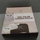 Solar Statue Owl with LED Lights  Outdoor Garden Decor for Outside, Yard Art Figurine for Lawn Decorations, Resin Owl Garden Statues for Patio & Pathway Decor