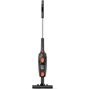 Candy Corded Stick Vacuum Cleaner, Powerful Suction Handheld Vacuum with One-Click Dust Disposal, 3-in-1 Use for Hard Floor, Ceramic Tile, 0.8 Liters Capacity, Easy Clean (Black)