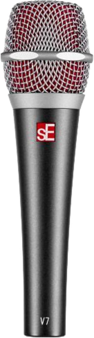 SE ELECTRONICS V7 Dynamic Microphone for Singing, Speech & Studio Recording - XLR Handheld Professional Microphone with Super cardioid Aluminum Voice Coil for Huge Gain Before Feedback - Grey