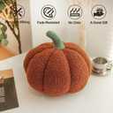 Pumpkin Pillows 3D Fall Pumpkin Throw Pillows Decor Cute Fall Bedroom Decor for Thanksgiving Halloween Christmas Winter Home Sofa Supplies (Yellow+Brown)