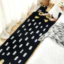 1.7x5.9ft Tibetan Cat Area Rug,Tufted High Pile Runner Rugs for Bedroom,Kitchen,Living & Dining Room Home Dcor,Entryway Washable Cat Carpet,Black (20"x70")