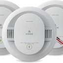 Kidde Smoke Detector, Hardwired with AA BatteryBackup, Interconnectable, LED Warning Lights, 85 dB Alarm, 5-inches, 3-Pack