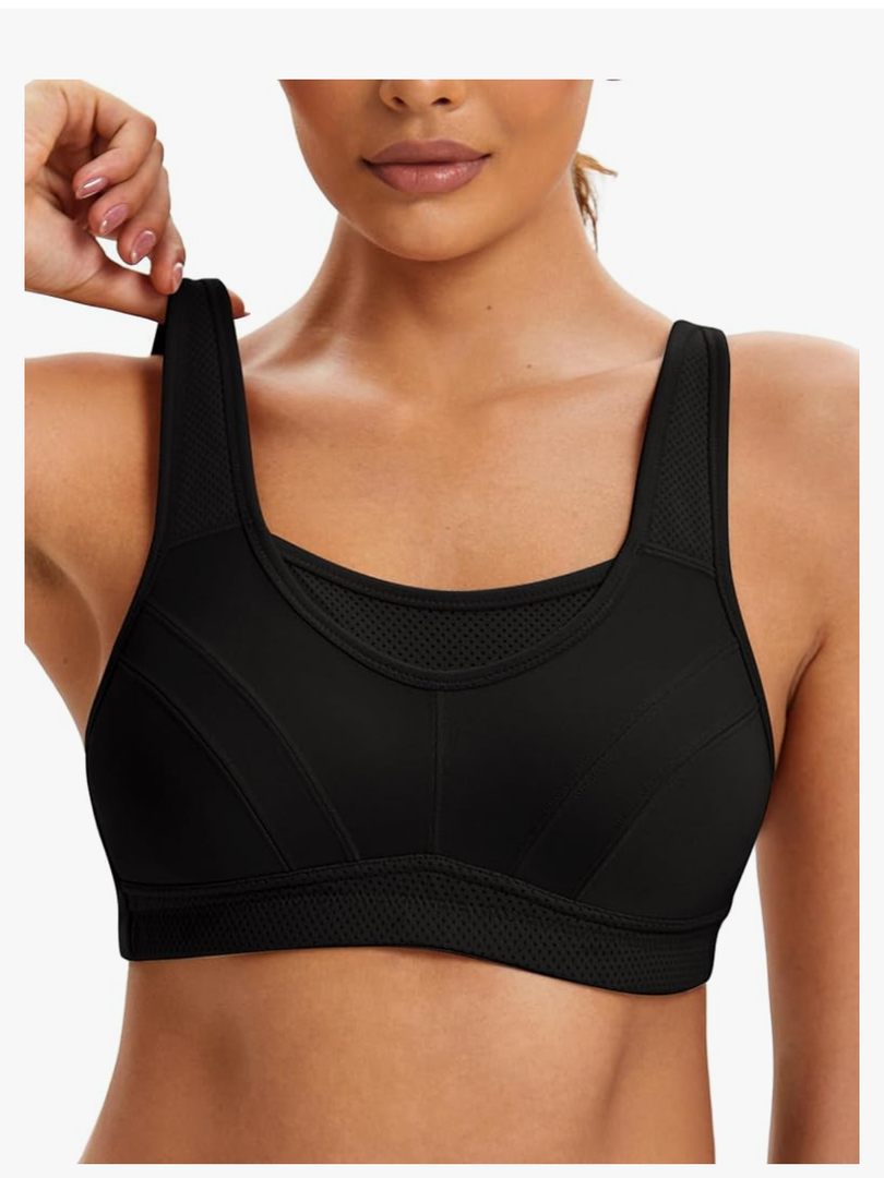 ZeroBound Women's Sports Bra High Impact Large Bust Full Coverage Workout Bras Adjustable Wirefree NO Padded Bra, Size 40DDD