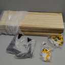 WOPITUES Wood Floating Shelves Set of 6, Shelves for Wall Decor, Farmhouse Shelf for Bedroom, Bathroom Storage Shelves, Book Shelves for Living Room - Rustic Brown (16.5 Inch)