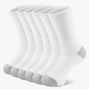 NevEND 6 Pairs Cotton Crew Socks Athletic Lightweight for Women and Men M