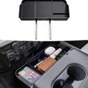 Sinvanho Center Console Organizer for 2011-2024 2025 Ford F150 F250 F350 F450 F550 F650 Accessories, Front Center Seat Headrest Storage Tray for Pickup Truck Middle Armrest Box, Jump Seat Only