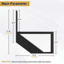 Steel Stair Riser 2 Pack, 1-Step Steel Stair Stringer for Outdoor Steps