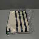 KILOCOCO Beige Striped Rug 2.3'x3.6' Indoor Outdoor Rugs Front Door Mat Hand Woven Cotton Washable Striped Layered Doormats for Front Porch/Kitchen/Farmhouse/Entryway/Patio